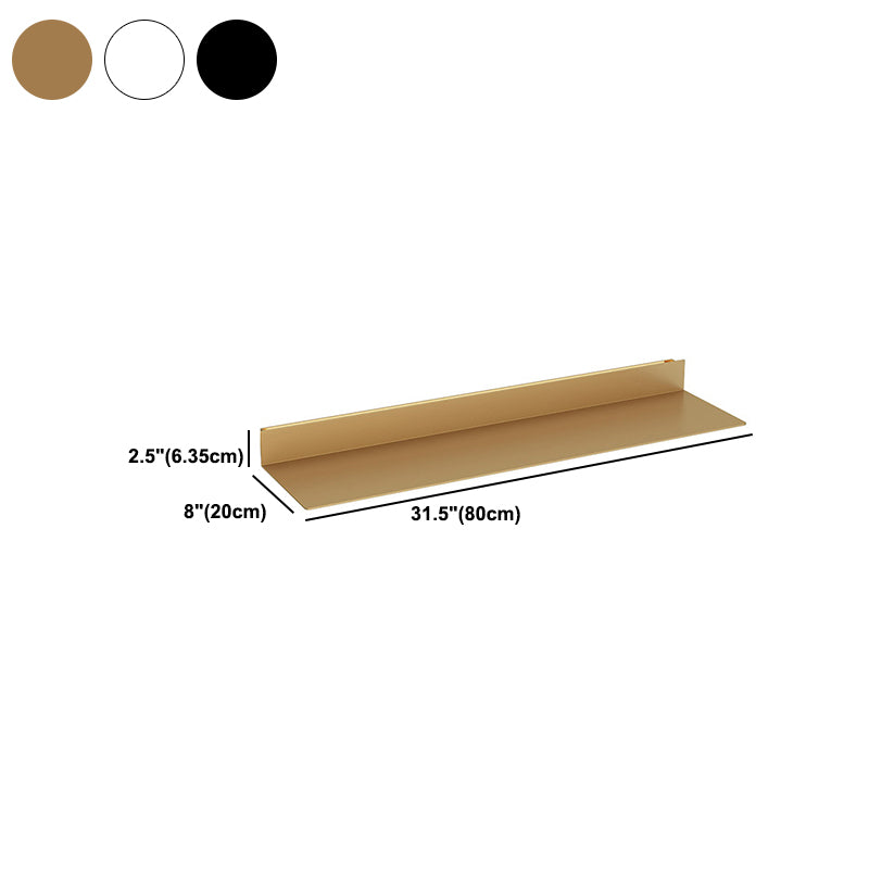 Modern Metal Floating Bookcase 2.36" H Living Room Book Shelf