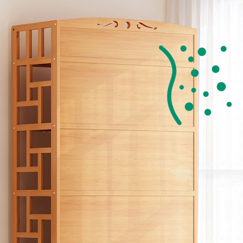 Modern Style Bamboo Bookcase Geometric Bookshelf for Any Room