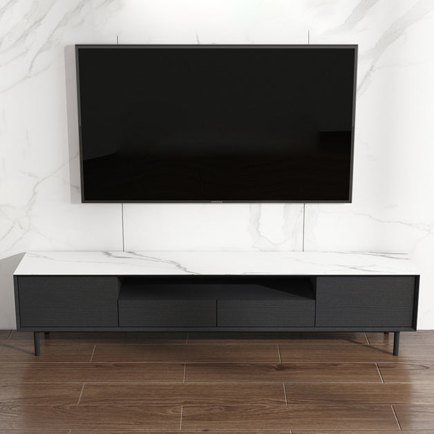 Home TV Storage Modern Rectangle TV Cabinet with Splayed Metal Legs