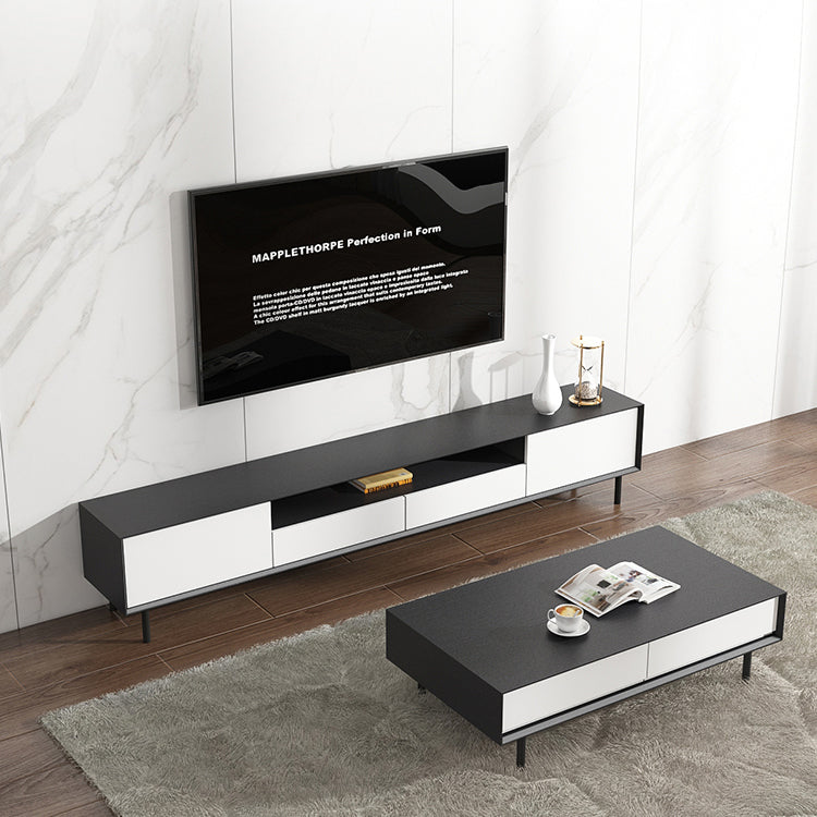 Home TV Storage Modern Rectangle TV Cabinet with Splayed Metal Legs