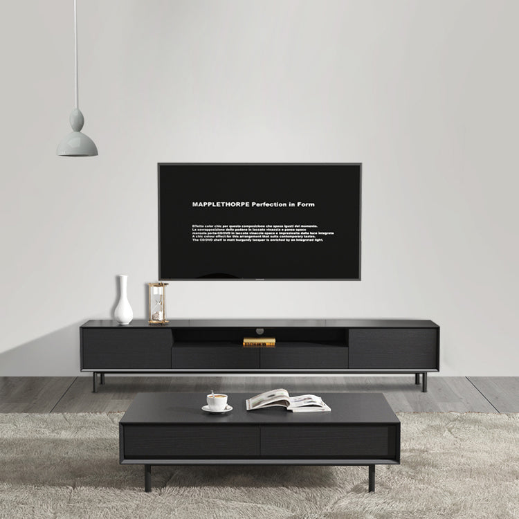 Home TV Storage Modern Rectangle TV Cabinet with Splayed Metal Legs