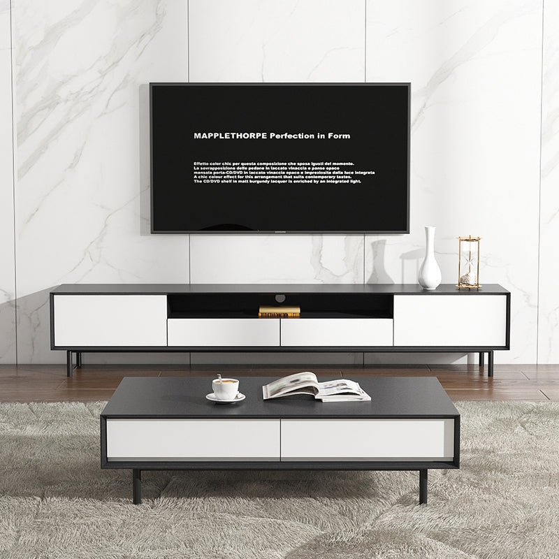 Home TV Storage Modern Rectangle TV Cabinet with Splayed Metal Legs