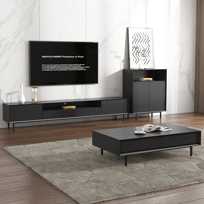 Home TV Storage Modern Rectangle TV Cabinet with Splayed Metal Legs