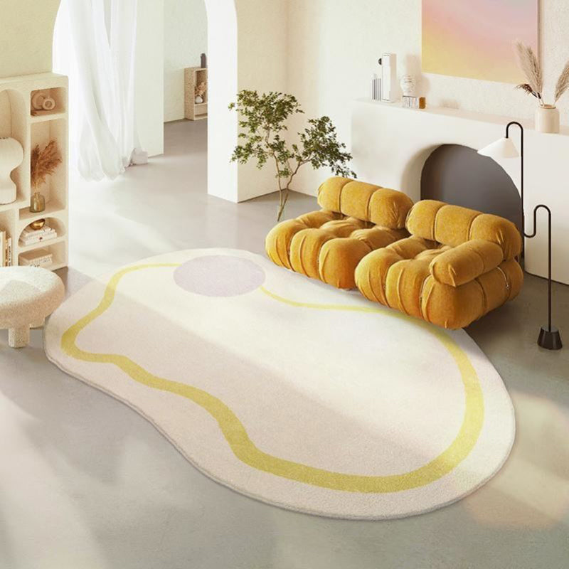 Novelty Framed Print Rug Casual Polyester Carpet Non-Slip Backing Area Rug for Living Room