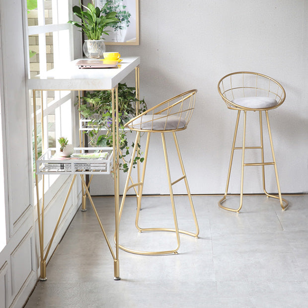 1/2/3 Pieces Glam Style Bar Table Set with Artificial Marble Top