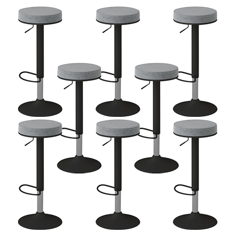 Glam Liftable Rotatable Counter Stool Steel Cafe Bar Stool with Velvet Cushion and Pedal