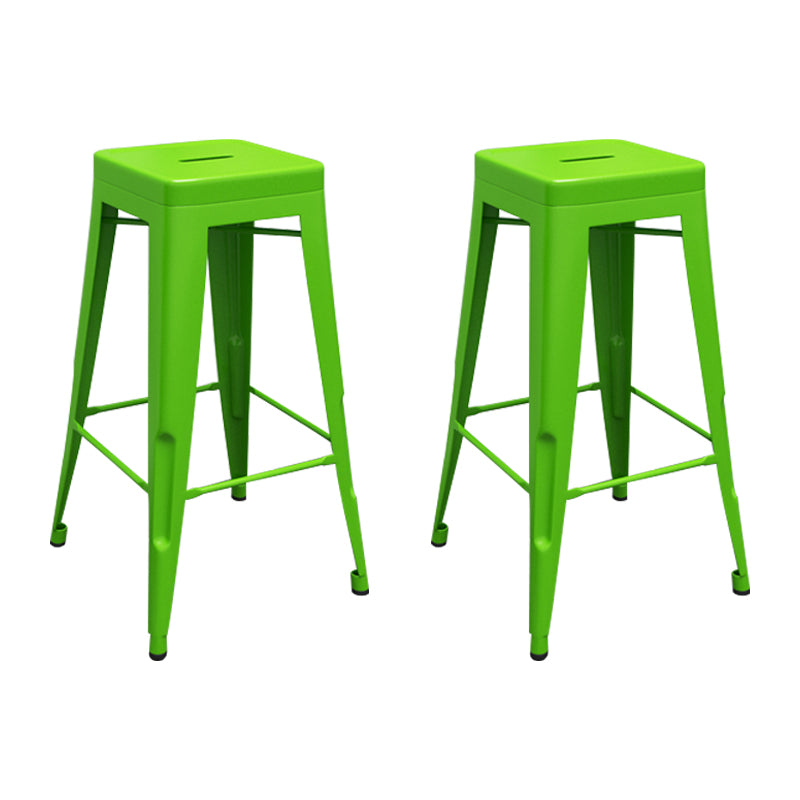 Modern Armless Backless Counter Stool Iron Cashier Bar Stool with Seat and Pedal