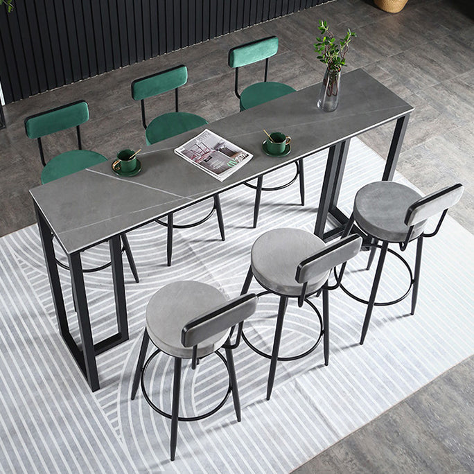 Indoor Round Counter Stool Industrial Upholstered Counter Height Stool