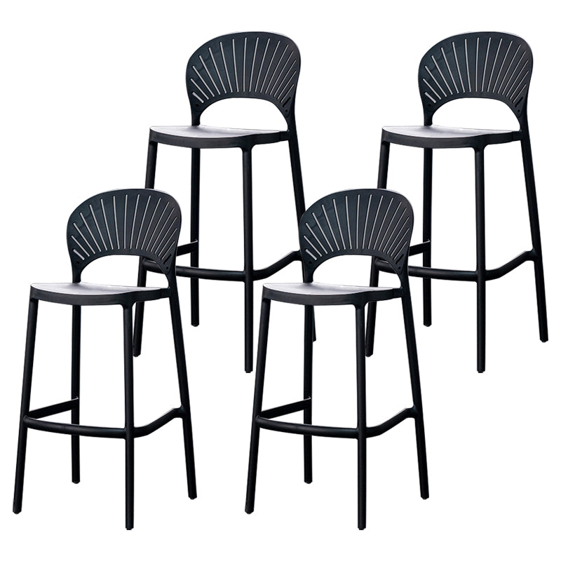 Nordic Style Bar-stool Plastic Counter Bar Stool with Plastic Legs for Restaurant