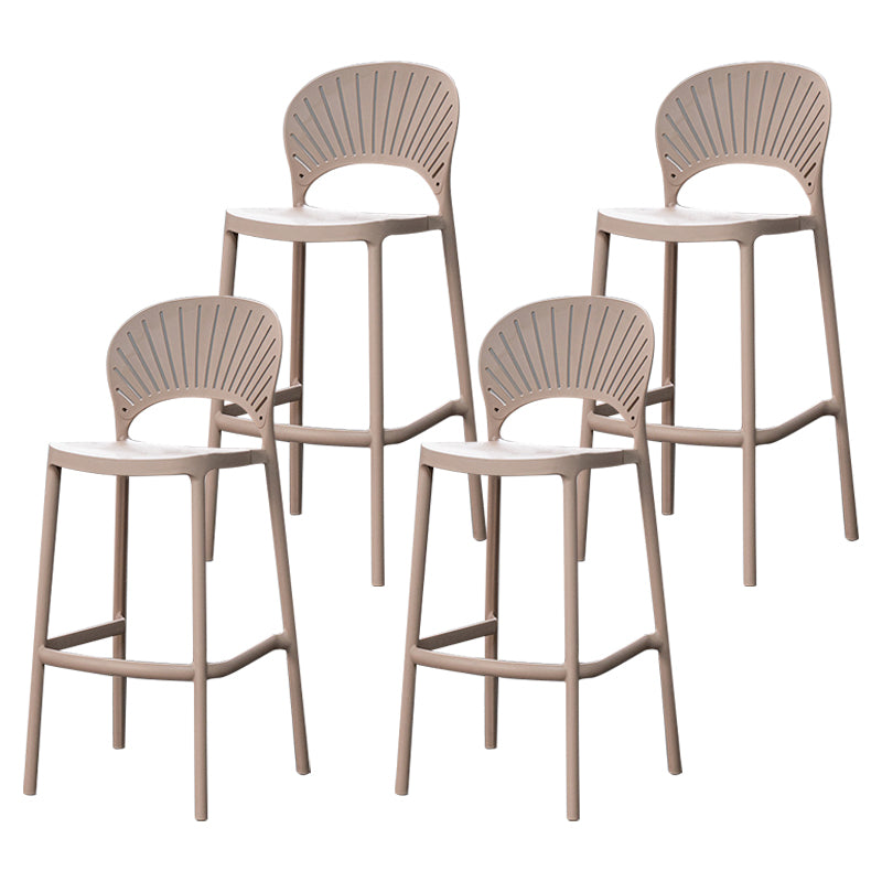 Nordic Style Bar-stool Plastic Counter Bar Stool with Plastic Legs for Restaurant