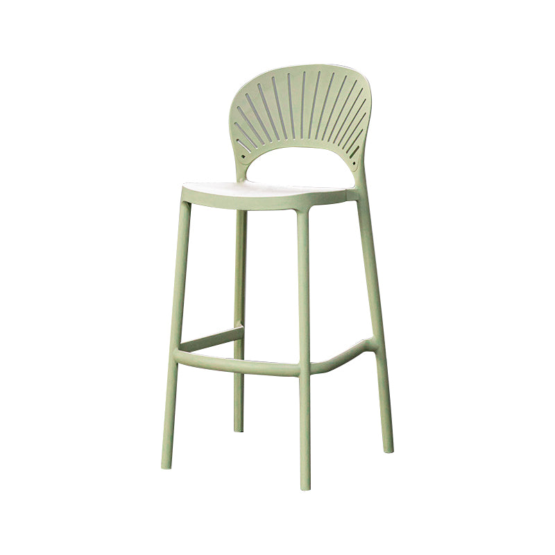 Nordic Style Bar-stool Plastic Counter Bar Stool with Plastic Legs for Restaurant