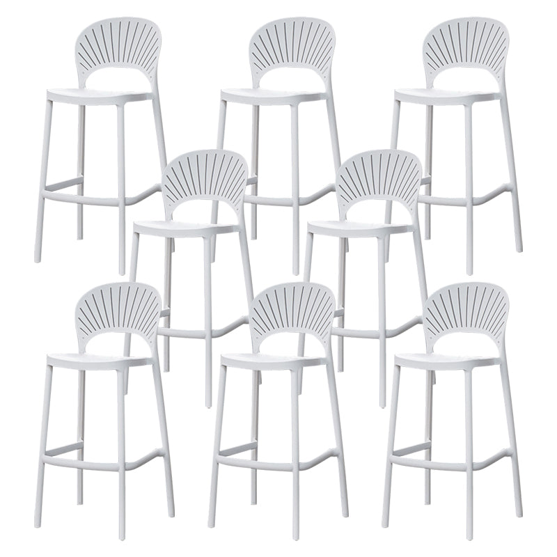 Nordic Style Bar-stool Plastic Counter Bar Stool with Plastic Legs for Restaurant
