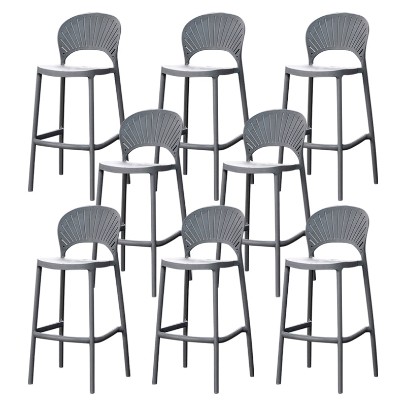 Nordic Style Bar-stool Plastic Counter Bar Stool with Plastic Legs for Restaurant