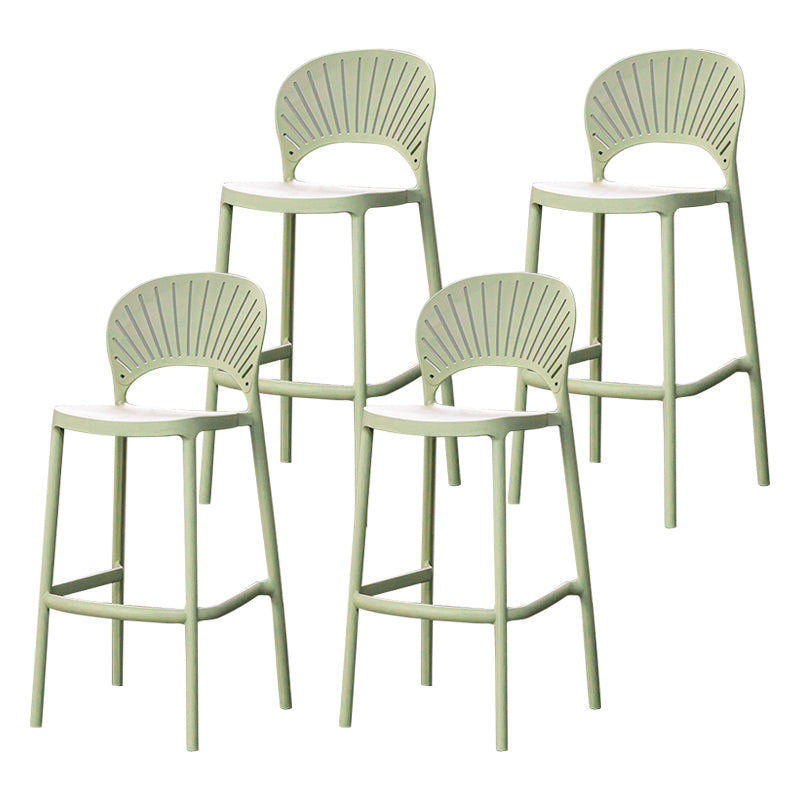 Nordic Style Bar-stool Plastic Counter Bar Stool with Plastic Legs for Restaurant