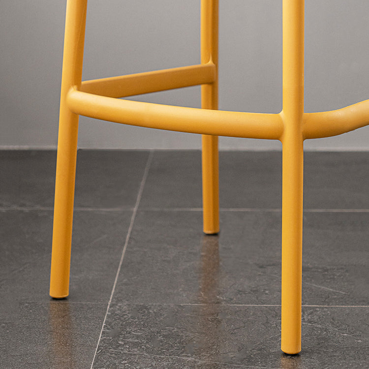 Nordic Style Bar-stool Plastic Counter Bar Stool with Plastic Legs for Restaurant
