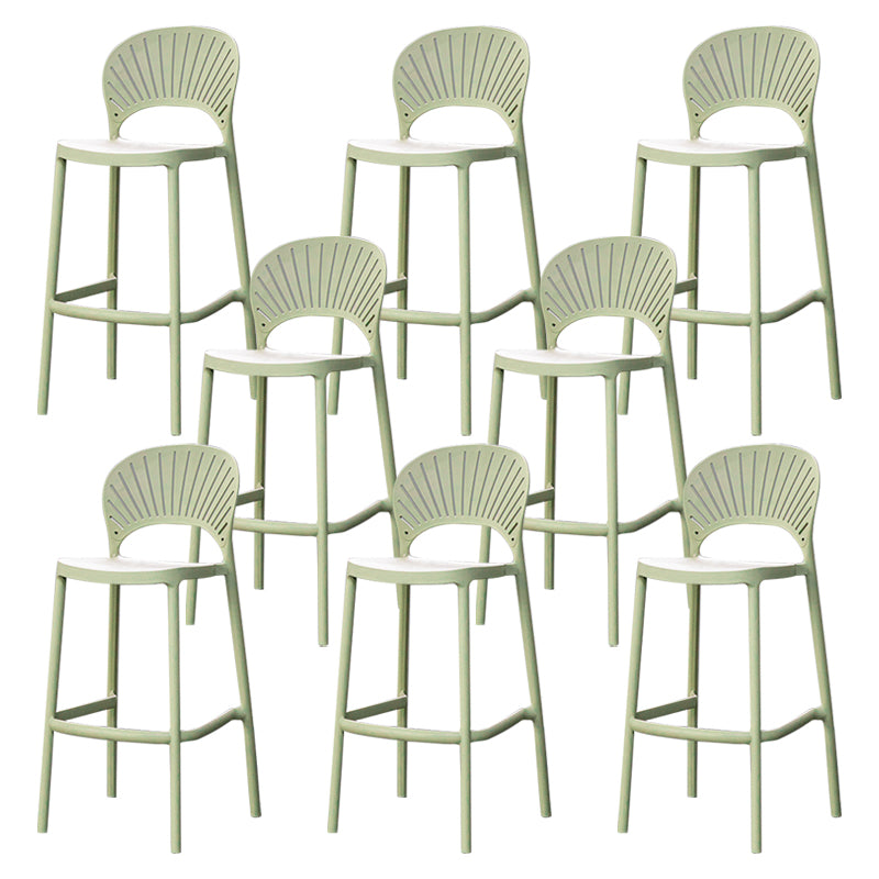 Nordic Style Bar-stool Plastic Counter Bar Stool with Plastic Legs for Restaurant