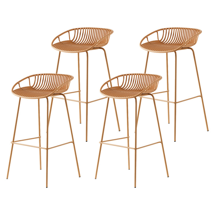 Modern Low Back Bar & Counter Stool Bucket Metal Indoor Counter Stools