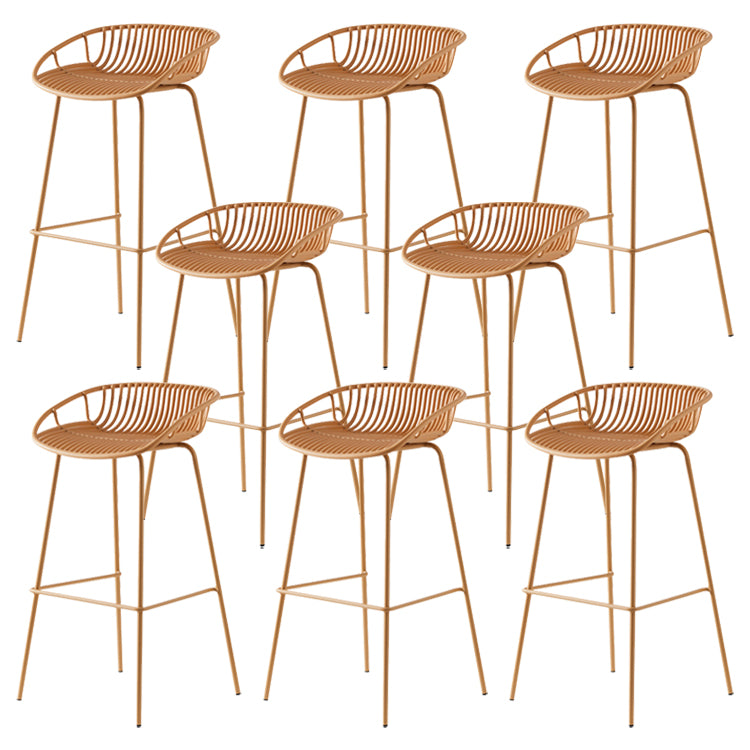 Modern Low Back Bar & Counter Stool Bucket Metal Indoor Counter Stools