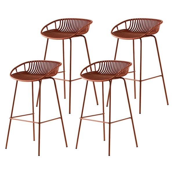 Modern Low Back Bar & Counter Stool Bucket Metal Indoor Counter Stools