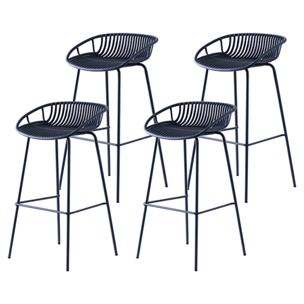 Modern Low Back Bar & Counter Stool Bucket Metal Indoor Counter Stools