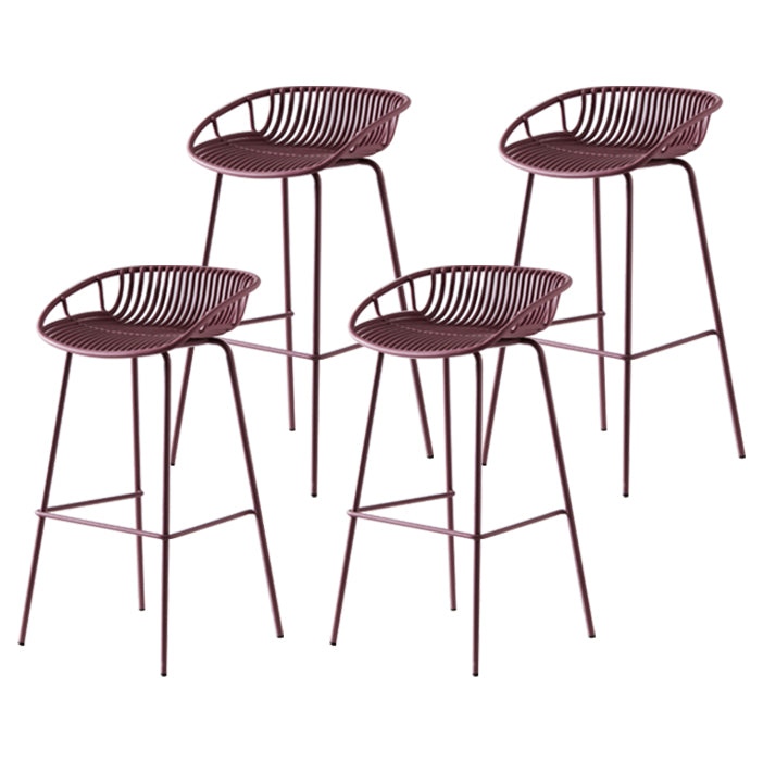 Modern Low Back Bar & Counter Stool Bucket Metal Indoor Counter Stools