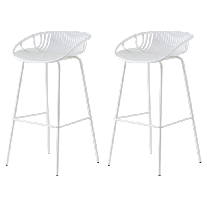 Modern Low Back Bar & Counter Stool Bucket Metal Indoor Counter Stools