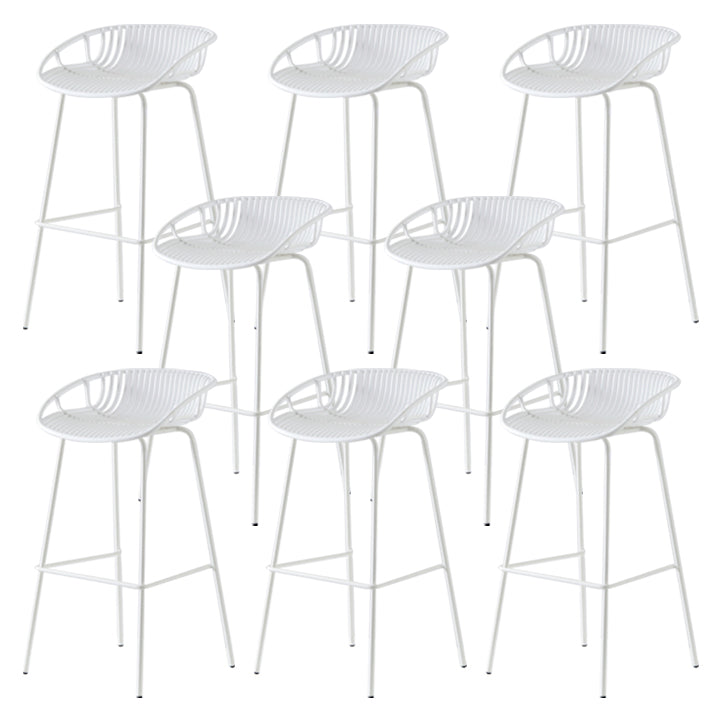 Modern Low Back Bar & Counter Stool Bucket Metal Indoor Counter Stools