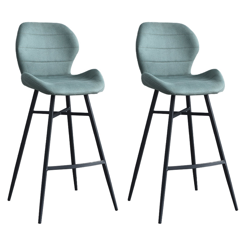 Industrial Style Bar Stool Leather Counter Bar Stool with Metal Legs for Home