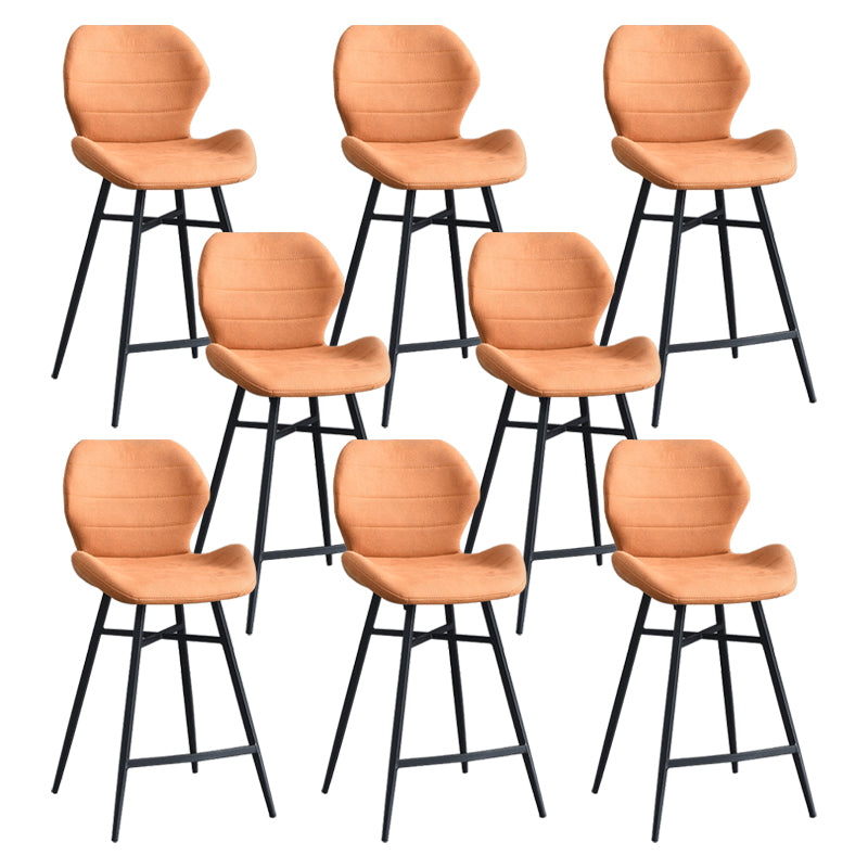 Industrial Style Bar Stool Leather Counter Bar Stool with Metal Legs for Home