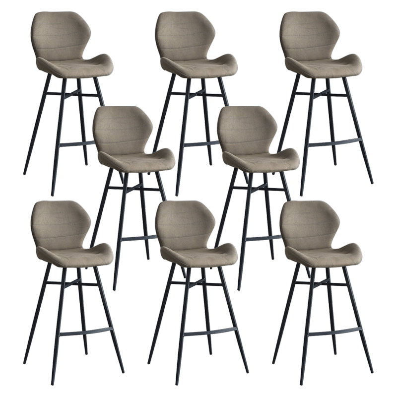 Industrial Style Bar Stool Leather Counter Bar Stool with Metal Legs for Home