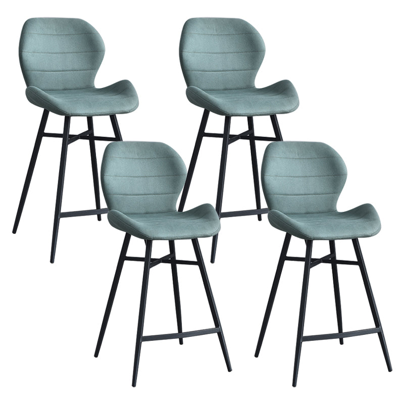 Industrial Style Bar Stool Leather Counter Bar Stool with Metal Legs for Home