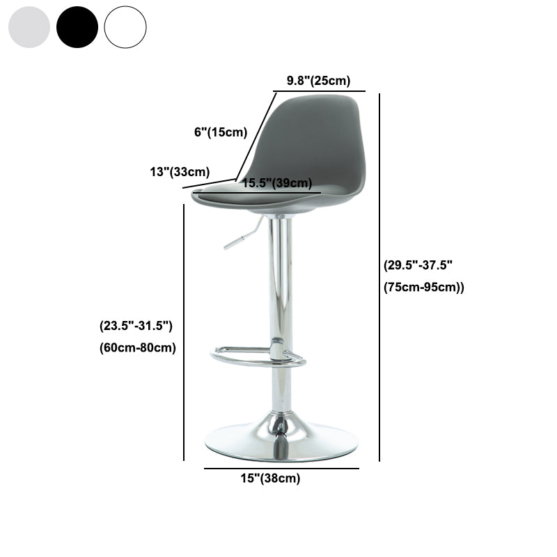 Contemporary Liftable Bar Stool Metal Counter Bar Stool with Metal Legs