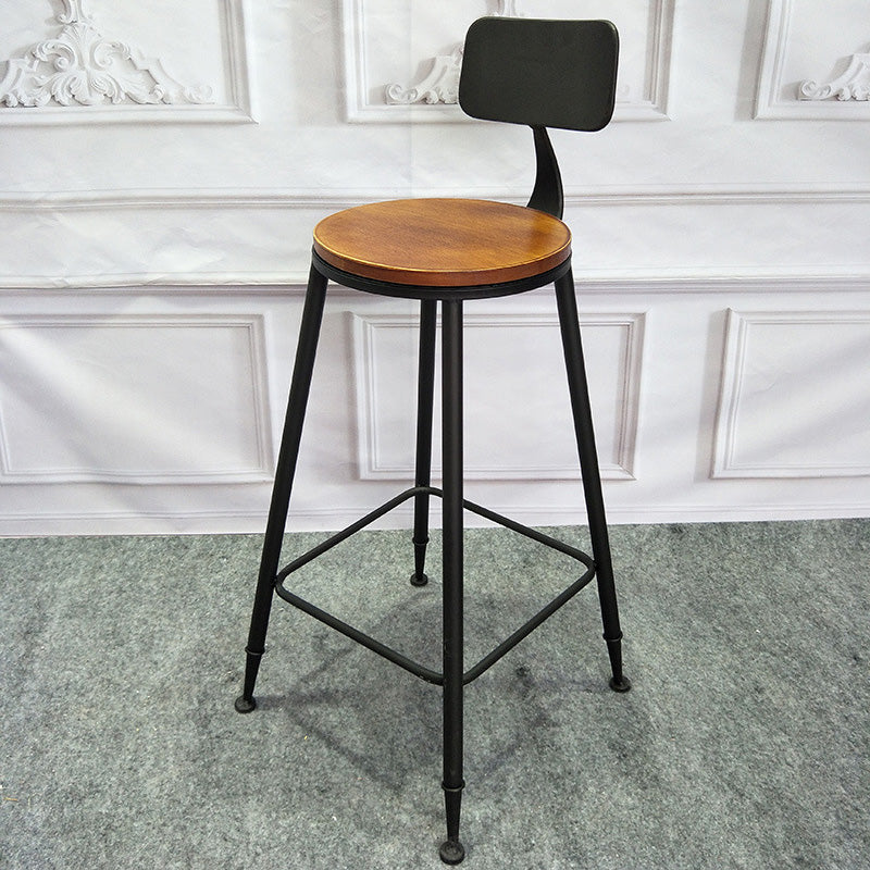 Industrial Style Solid Wood Bar Table Set 1/2/3/4 Pieces Counter Table with High Stools