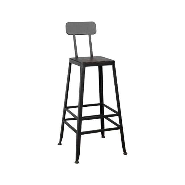 1/5 Pieces Industrial Iron Bar Table Set Rectangle Pine Wood Top Bistro Set with Footrest