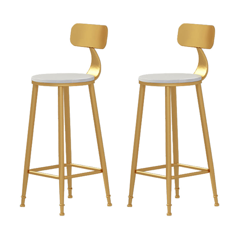 Glam Rectangle Bar Pub Table Set 1/2/5/9 Pieces White and Gold Counter Set