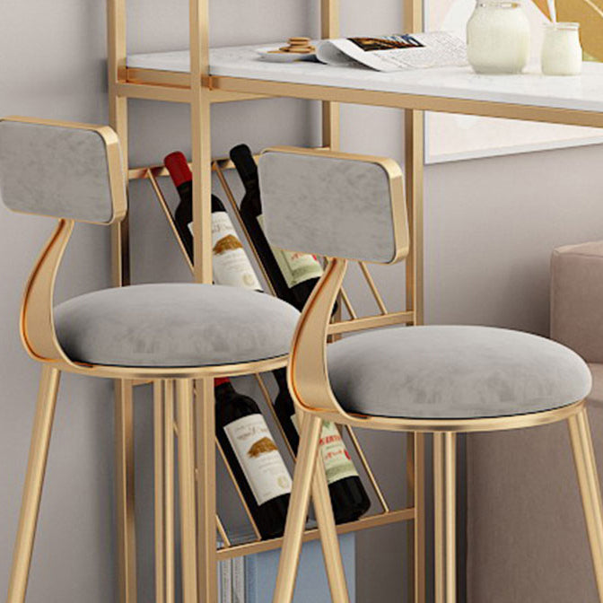 1/2/3 Pieces Marble Bar Table Set Matte Finish Bar Stool and Table Set