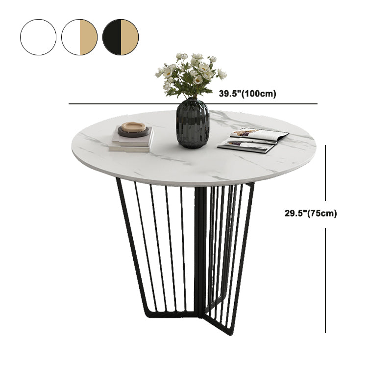 Modern Sintered Stone Dining Table 1/2/5/7 Pieces Round Dining Table Set