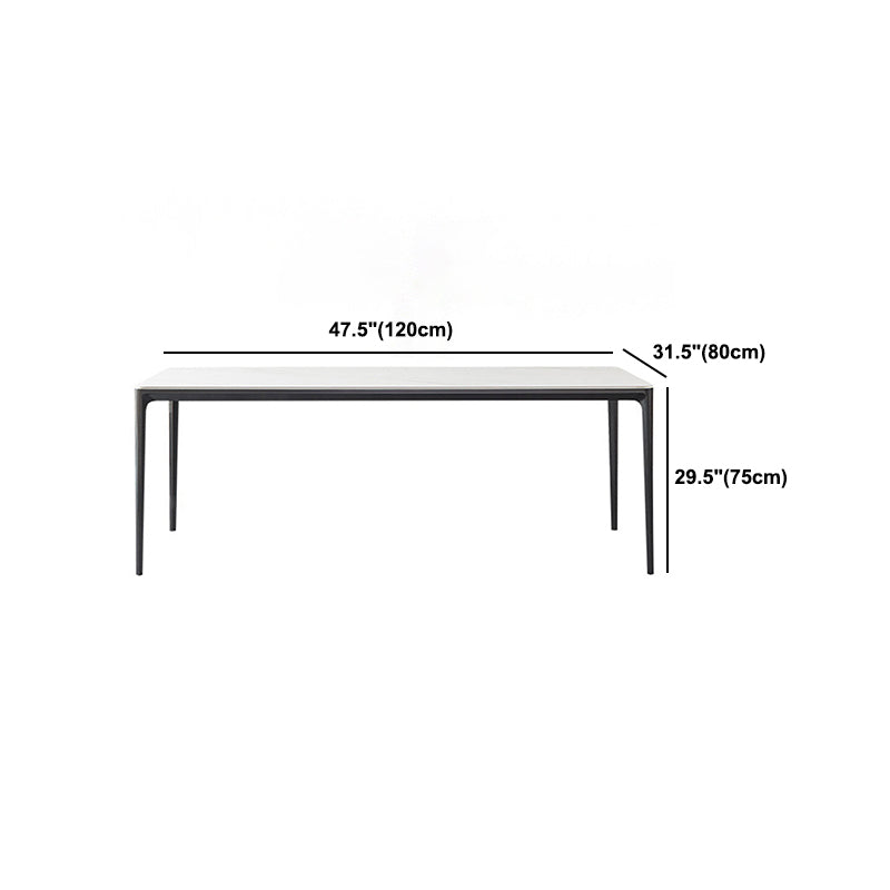 Contemporary Sintered Stone Table Rectangle Table Set 1/4/5/7 Pieces Dining Set