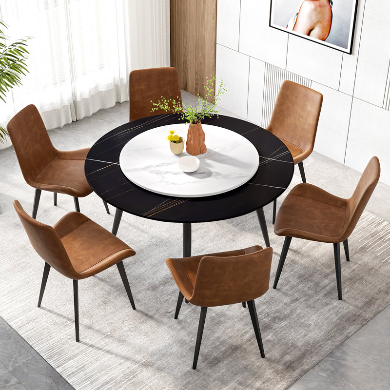 Modern Restaurant Table and Chair Set 1/4/5/7 Pieces Round Dining Table Set
