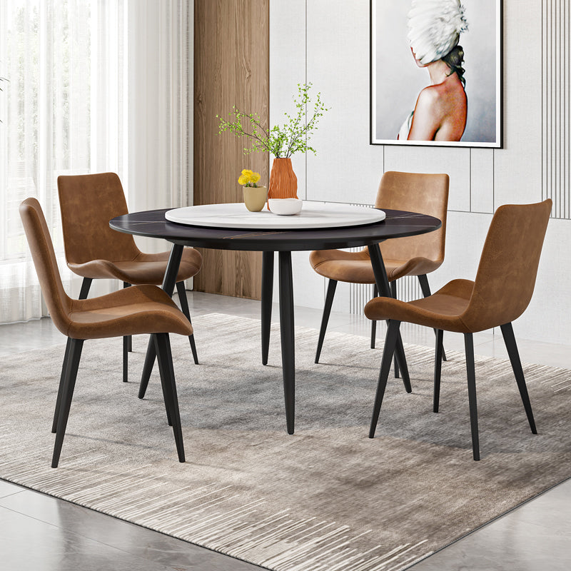 Modern Restaurant Table and Chair Set 1/4/5/7 Pieces Round Dining Table Set