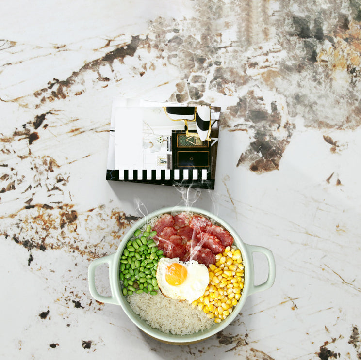 Modern Sintered Stone Top Dining Set Rectangle 1/2/5/7 Pieces Dinette Table Set