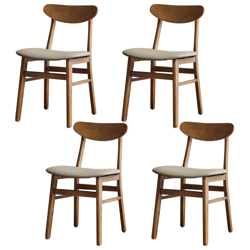 Modern Dining Set 1/3/4/5/6 Pcs Wood Dining Table with Armless Chair