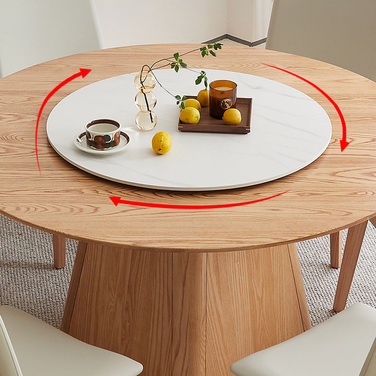 Contemporary Dining Set 1/4/5/7 Pieces Solid Wood Dining Furniture with Solid Back Chairs