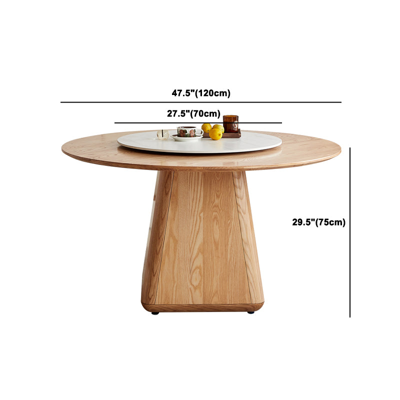 Contemporary Dining Set 1/4/5/7 Pieces Solid Wood Dining Furniture with Solid Back Chairs