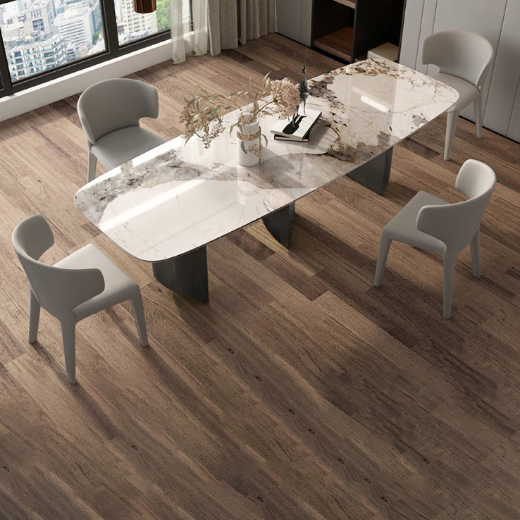 Modern Dining Set 1/4/5/7/8 Pieces with Wingback Chairs and Sintered Stone Dining Table