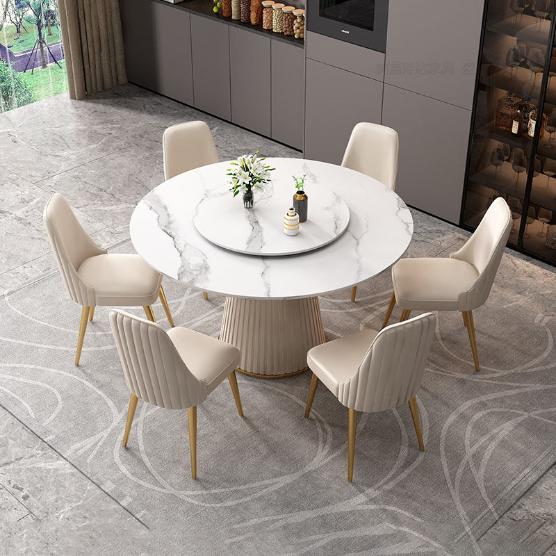 Modern Dinning Table with White Marble Round Dining Table for Kitchen