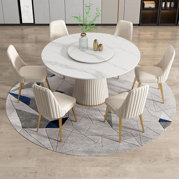 Modern Dinning Table with White Marble Round Dining Table for Kitchen
