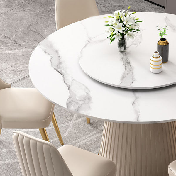 Modern Dinning Table with White Marble Round Dining Table for Kitchen