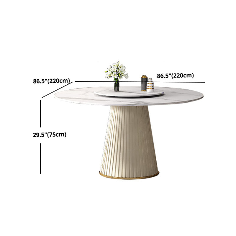 Modern Dinning Table with White Marble Round Dining Table for Kitchen
