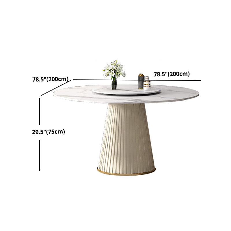 Modern Dinning Table with White Marble Round Dining Table for Kitchen